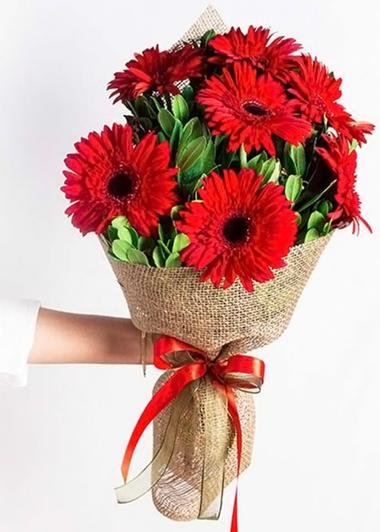 Kırmızı Gerbera Buketi